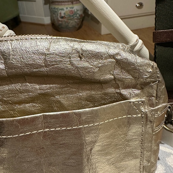 TRACOLLA CROSSBODY BAG LARGE Metallic Gold Platino - Picture 5 of 10